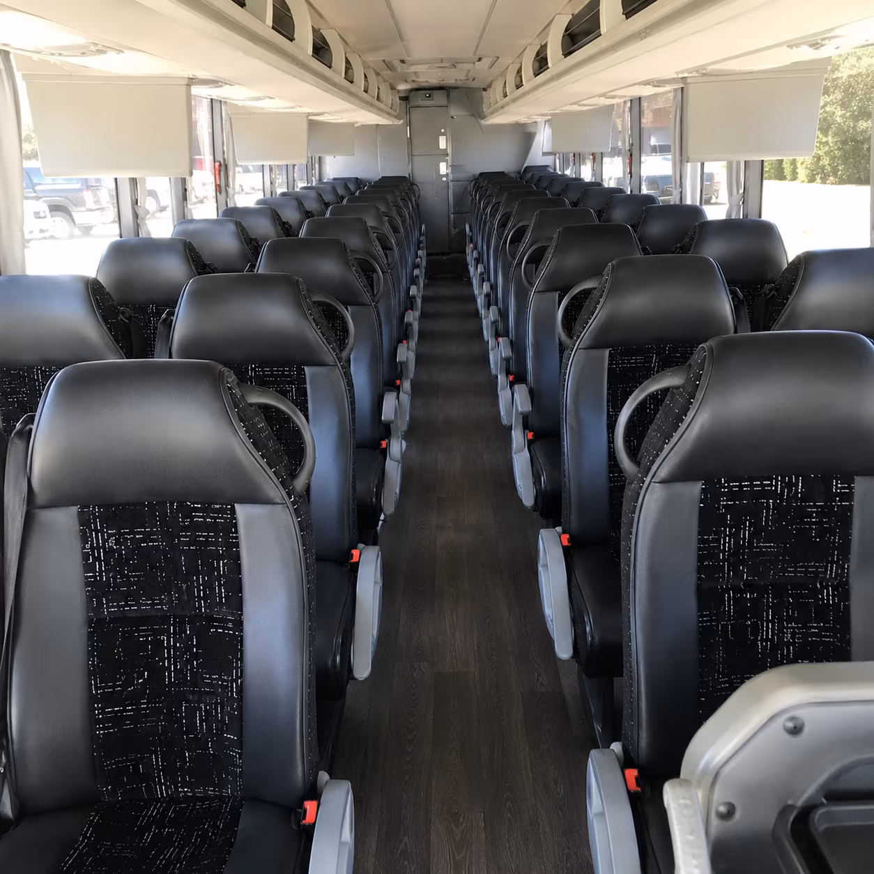 irvine charter bus services interior